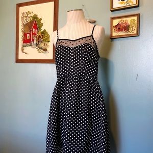 Xhiliration Polkadot Skater Dress